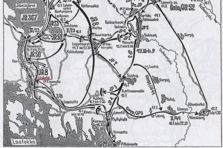 Luutn. Gummeruksen kaatumispaikka Läskelä Jänisjoki