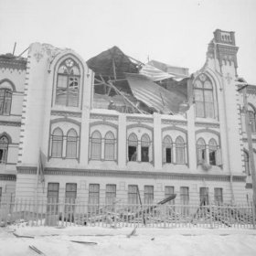 Lyseo Sortavala_05 Lyseo Talvisodan erään pommituksen jälkiä_SA-kuva 5-2-1940