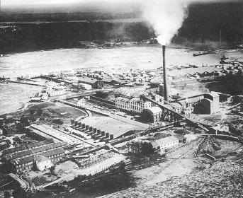 Pitkäranta_01 Saha ja sellutehdas vuonna 1927_Kuva Heninen net