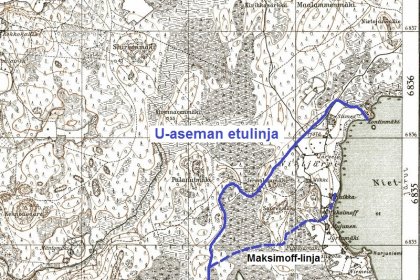 U-asema Nietjärvi_10 Peruskartta, Maksimoff-linja ja pääpuolustuslinja
