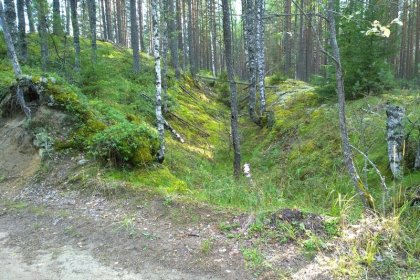 U-asema Nietjärvi_09 Harjun taakse oli tehty hyökkäysvaunukaivanto elokuussa 2014_Kuva E Naukkarinen