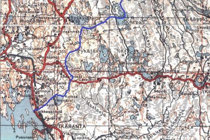 U-asema Rantatien lohko_12 U-aseman eteläosan etulinjan pääpiirteinen kulku