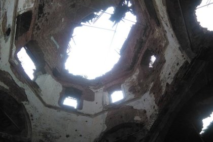 Salmin ortodoksikirkko_11 Katon läpi näkyy taivas_Kuva E Naukkarinen elokuu 2016