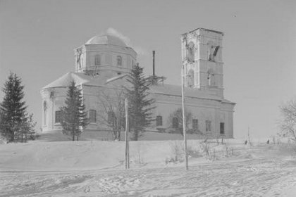 Salmin ortodoksikirkko_06 Kirkko talvella 1942_SA-kuva 28-2-1942