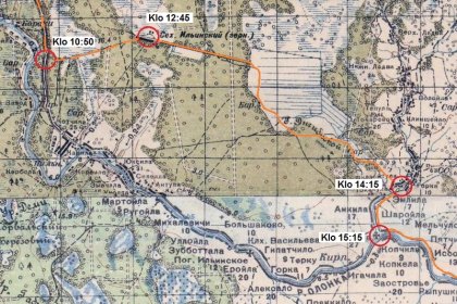 Taisteluosaston reitti_05 Hyökkäysreitin länsiosa