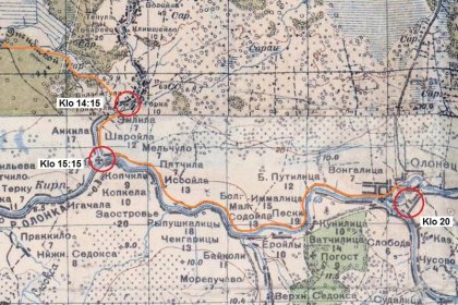 Taisteluosaston reitti_06 Hyökkäysreitin itäosa