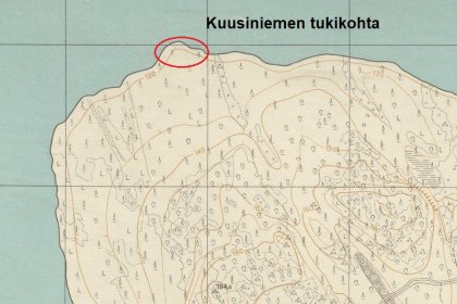 Kuusiniemen tukikohta Seesjärvi Aunus_07 Peruskartta
