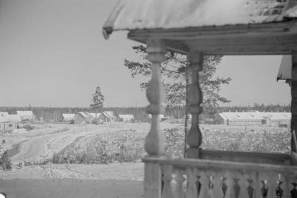 Kumsa Aunus_01 Kylänäkymä marraskuussa 1941_SA-kuva 10-11-1941