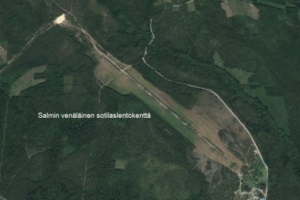 Venäläinen sotilaslentokenttä Salmi_01 Satelliittikuvanäkymä