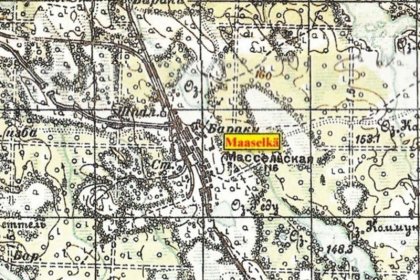 Maaselän rautatieasema_06 Venäläinen topografinen kartta