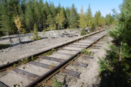 Kolhoosimäen seisake Viena_05 Rata seisakkeen kohdalla syyskuussa 2017_Kuva E Naukkarinen