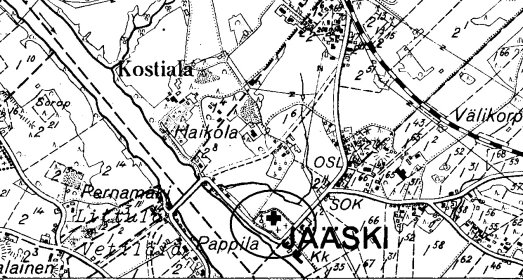 Jääsken hautausmaa_01 karttakuva Karjalan Liitto